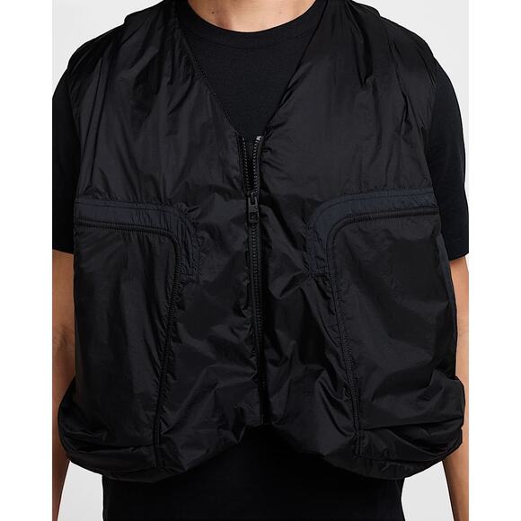 NWT Nike Tech Woven Loose Fit Lightweight Black Vest Mens Size Med (HM4262-010) - Picture 2 of 11